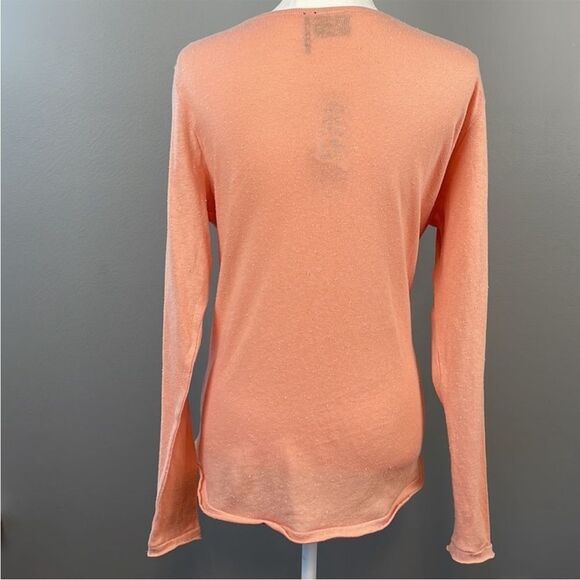UO Out From Under Callie Rose Draped Textured Surplice Long Sleeve Shirt. Size M - Picture 9 of 15